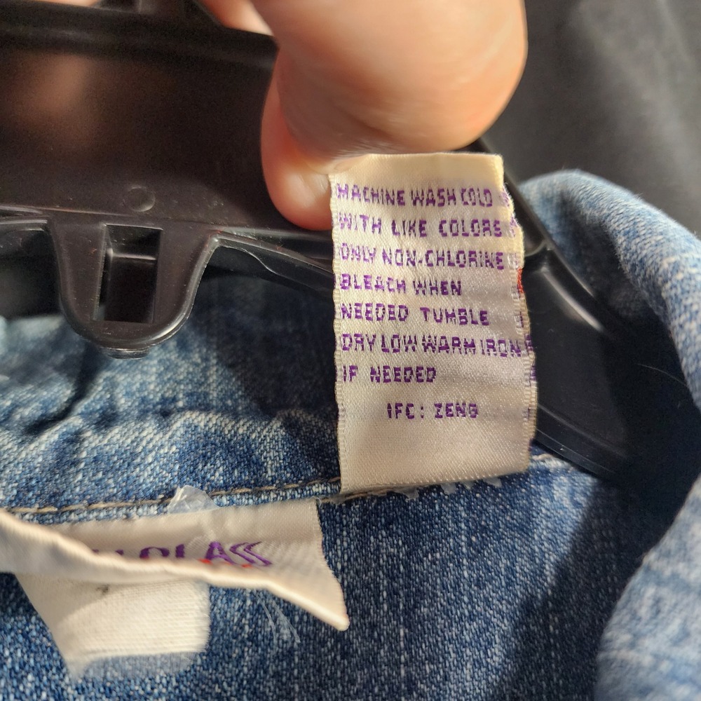 Vtg BILLBLASS  Women Denim Jacket Light Wash Button Front‎ Workwear Size 2X - Picture 6 of 7